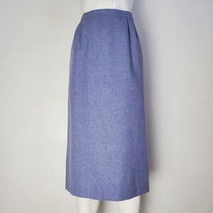 Vintage 80's Pendleton Periwinkle Wool Midi Skirt
